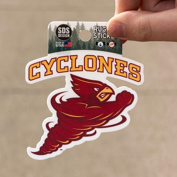 Arched Cyclones Punching Cy Rugged Sticker 3.5-inch